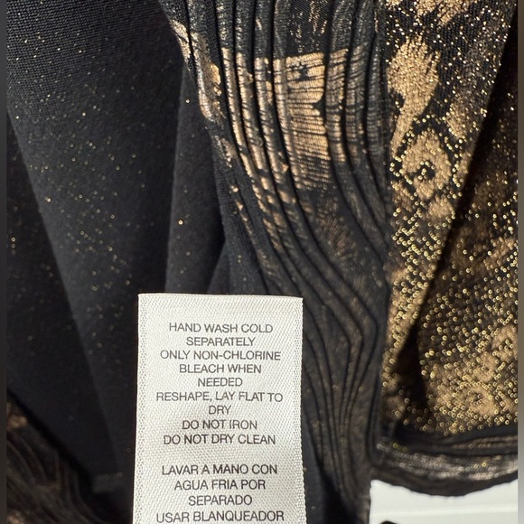 Chico’s women’s animal print shine patchwork duster open evening jacket. Size 3X - Picture 7 of 9